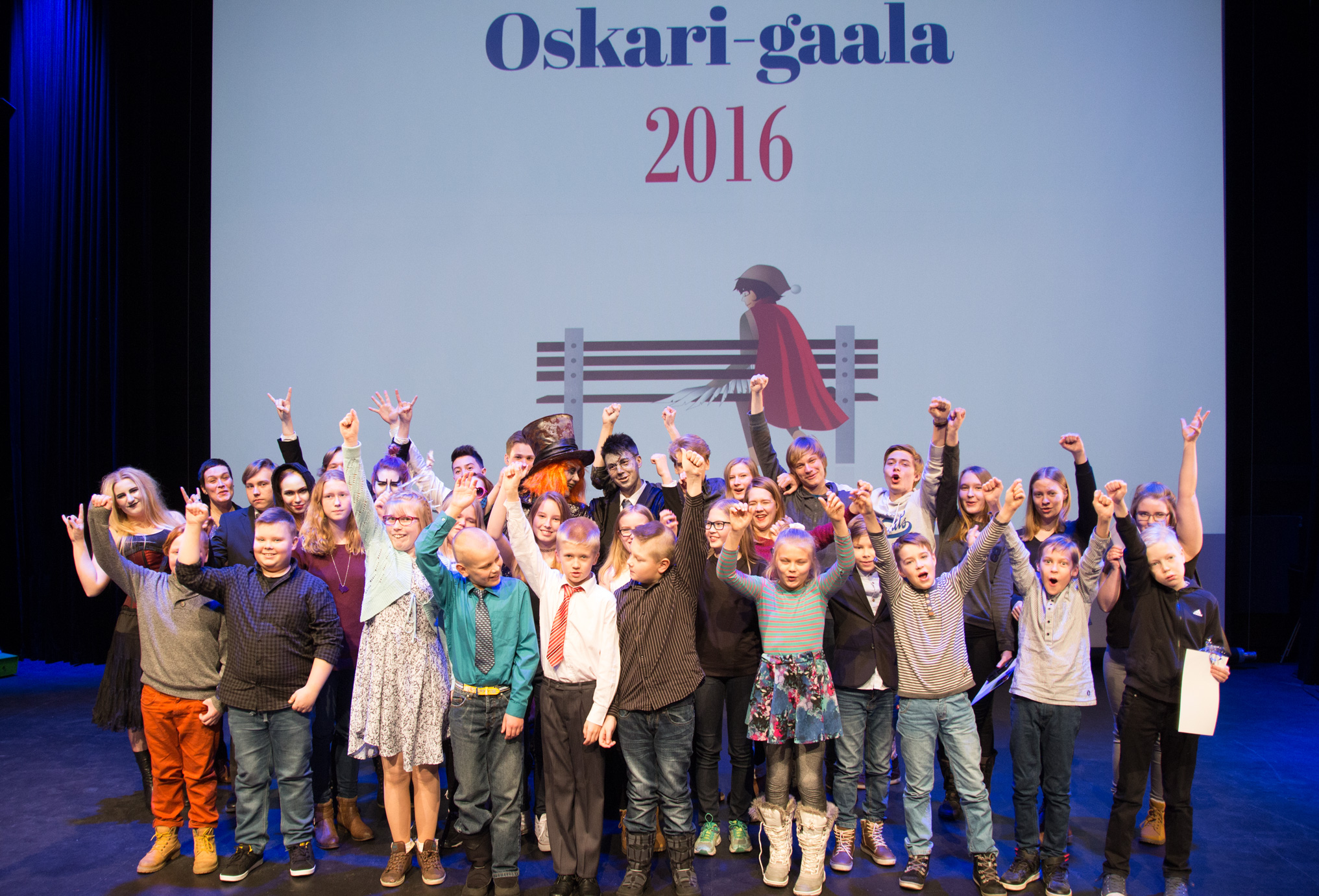 Riemuitseva lapsiryhmä, Okskari-gaala 2016.